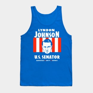 Lyndon Johnson For US Senator Political Campaign Tank Top